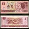 第四套人民币96年1元C冠桃花红版的介绍