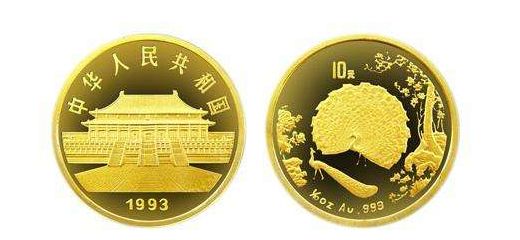 1993年孔雀开屏金银币收藏价值高，成为收藏市场关注对象