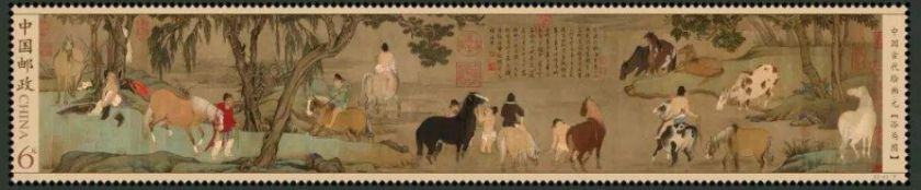 《浴马图》邮票收藏价值高，设计美观受人欢迎