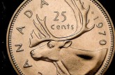 加拿大硬币25分驯鹿银币  加拿大硬币25分驯鹿图片