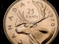 加拿大硬币25分驯鹿银币  加拿大硬币25分驯鹿图片