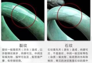 翡翠手镯裂纹 翡翠手镯裂纹和石纹的对比照片