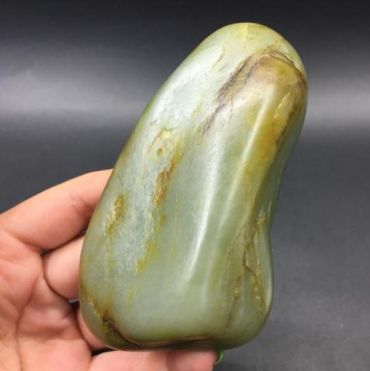 和田青玉 贵鼠献灵芝 和田青玉籽料