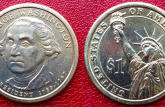 华盛顿自由女神一美元硬币   美元硬币  品种