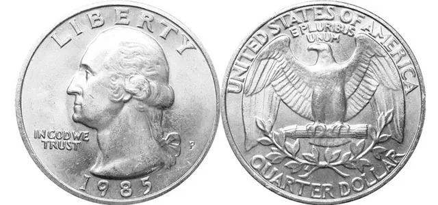 25美分硬币正反面图片  25美分硬币材质