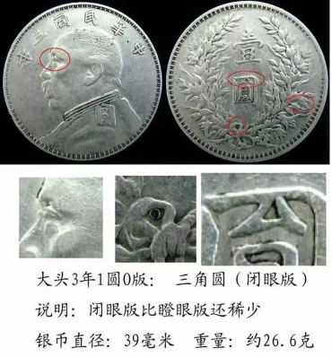 闭眼版袁大头 袁大头有什么版别 闭眼版袁大头 袁大头有什么版别