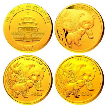 2004年版熊猫金银纪念币价格