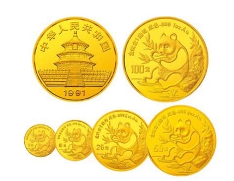 1991年熊猫金银币套装价格