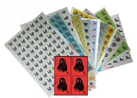 第一轮12生肖邮票价格 整版邮票大全套价格