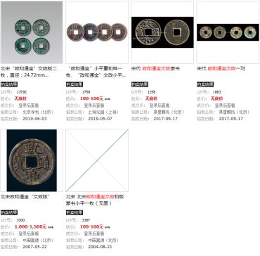政和通宝文政价格大全  政和通宝文政的特点