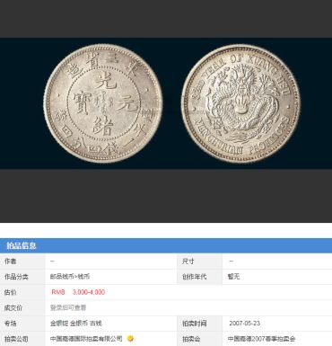 谈一谈东三省光绪元宝一钱四分四厘银币  市价