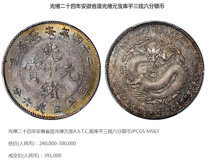 二十四年安徽省造光绪元宝库平三钱分银币  价值如何