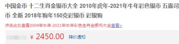 2018狗年金银纪念币市场价格  图片赏析