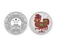 2017鸡年生肖150克圆形彩色银币图片  最真实的价格