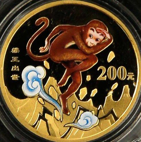 猴王出世1/2盎司彩金币价格    猴王出世1/2盎司彩金币鉴赏