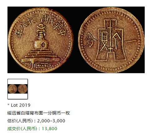 绥远白塔铜元值多少钱 真品图片及介绍