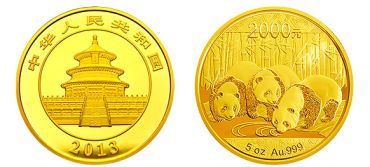 2013年熊猫金银币5盎司金币 价格具体情况