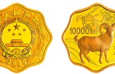 2015年羊年生肖金银币1公斤梅花形金币 价格