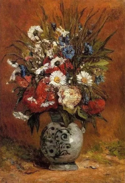 大师油画花卉高清图片，五位大师油画花卉作品欣赏