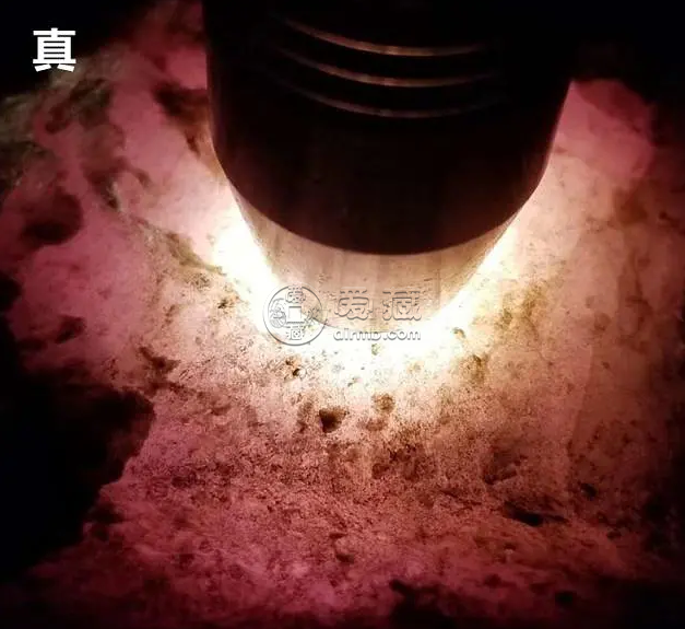 紫罗兰翡翠原石打灯表现图