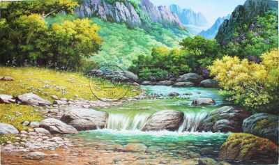 朝鲜油画风景图欣赏，朝鲜油画风景图片大全
