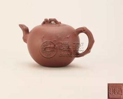 紫砂壶型之松鼠葡萄壶，松鼠葡萄壶紫砂壶