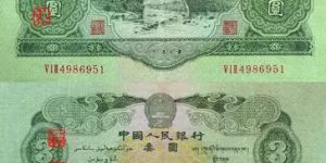 第二套人民幣叁元價格 第二套叁元單張價格表