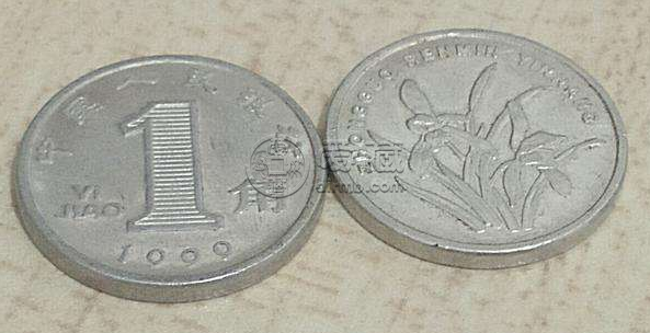 1999年铝制兰花一角硬币值多少钱