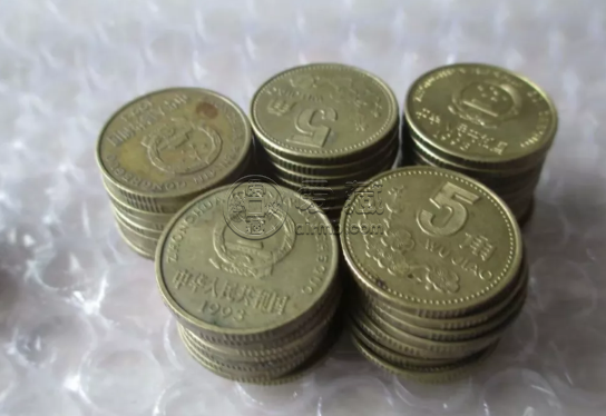 5角硬币回收价格表 1991年至2001年5角硬币回收价格图