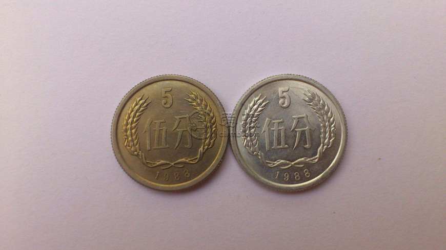 伍分1988硬币值多少钱一枚 伍分1988硬币图片及价格表一览