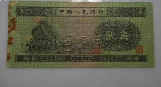 1953年2角纸币值多少钱  1953年2角纸币图片介绍