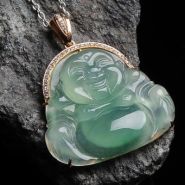 镶金冰种翡翠玉佛价格 镶金冰种翡翠玉佛价格及图片