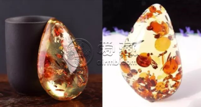 纯天然爆花琥珀图片  分清人工与天然的区别