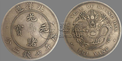 光绪铜币北洋造库平七钱二分  北洋光绪铜币是珍稀品种吗