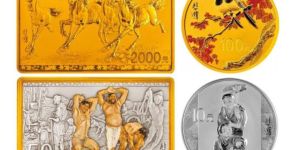 徐悲鸿155.52克（5盎司）长方形金质纪念币