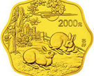1999中国己卯（兔）年金银铂纪念币1公斤梅花形金质纪念币