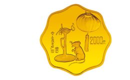 1996中国丙子（鼠）年金银铂纪念币1公斤梅花形金质纪念币