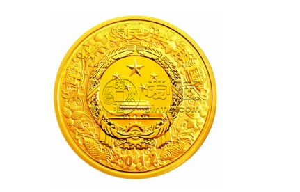 2012中国壬辰（龙）年金银纪念币5盎司圆形金质彩色纪念币