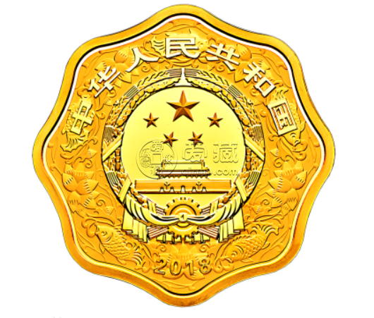 2018中國(guó)戊戌（狗）年金銀紀(jì)念幣1公斤梅花形金質(zhì)紀(jì)念幣