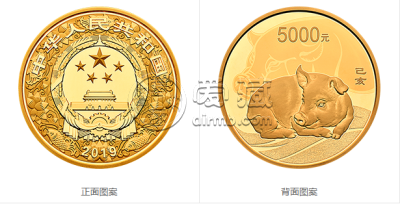 2019中国己亥（猪）年金银纪念币500克圆形金质纪念币