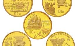 1995年古代发明发现4组金币5枚价格