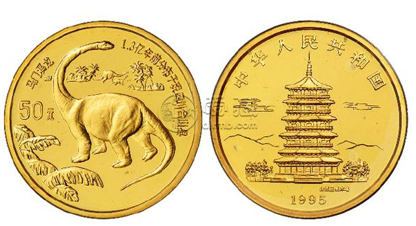 1995年恐龙1/2盎司纪念金币价格