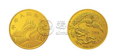 1990版龙凤金银纪念币2盎司圆形金质纪念币