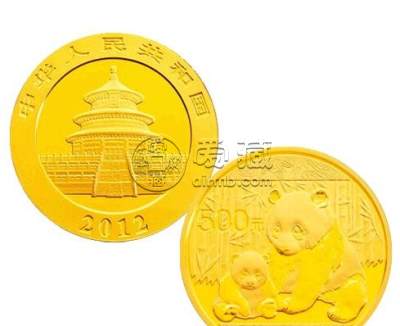 2012版熊猫金银纪念币1盎司圆形金质纪念币