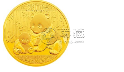 2012版熊猫金银纪念币5盎司圆形金质纪念币
