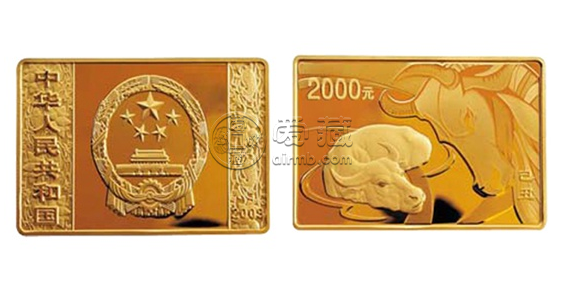 2009年5盎司生肖牛长方形金币价格