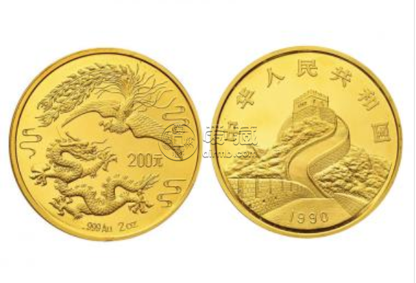 1990版龍鳳金銀幣2盎司金幣價格