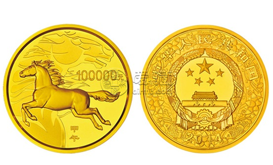 2014年10公斤生肖马金币价格