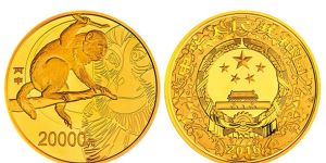 2016年2公斤生肖猴金币价格