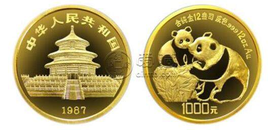 1987年12盎司熊猫金币价格